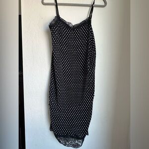 Free People Plisse Polka Dot Slip Dress
